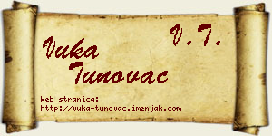 Vuka Tunovac vizit kartica